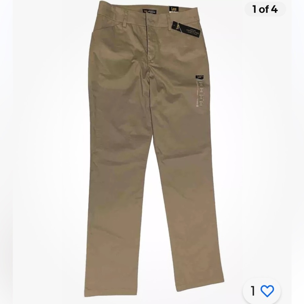 Lee Women's Wrinkle Free Relaxed Fit Straight Leg Pant Size 8 Long Waist 31X32